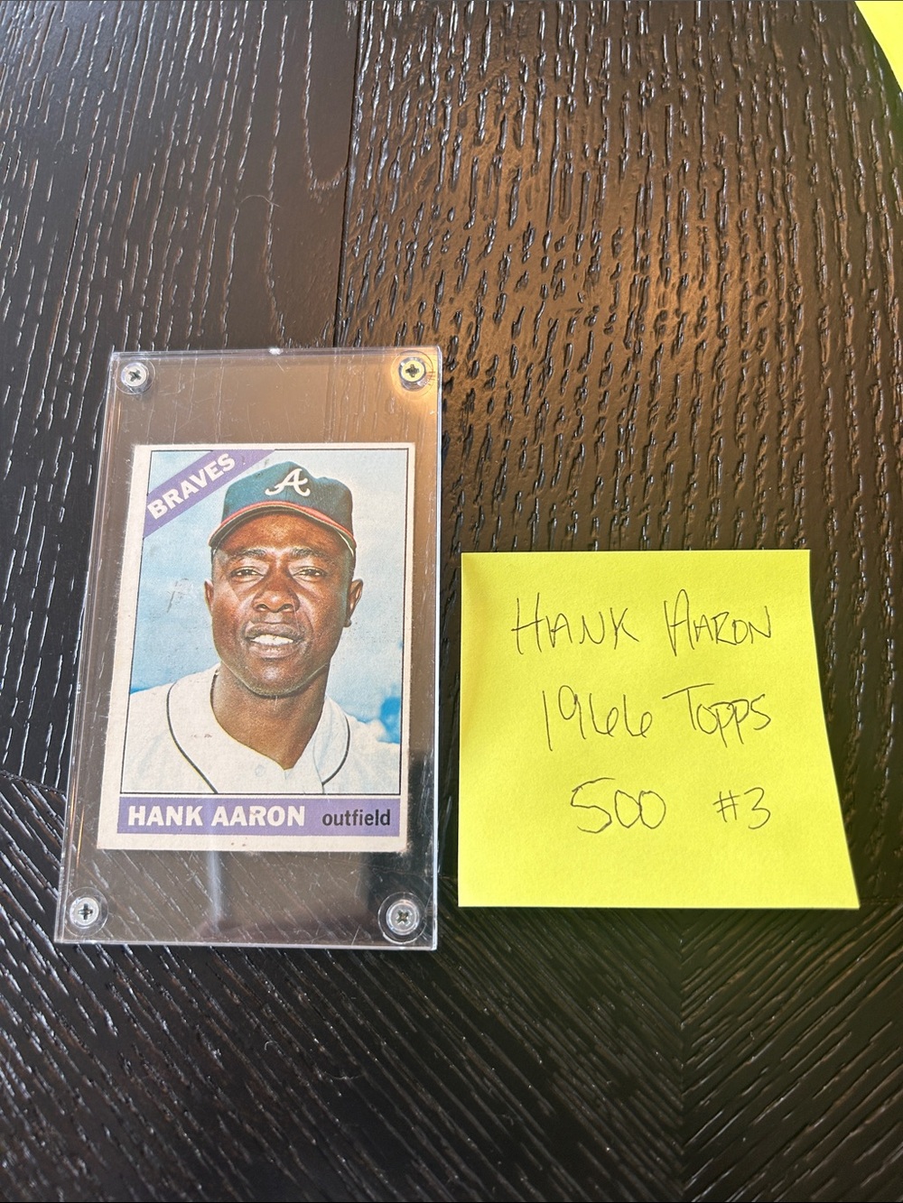1966 Hank Aaron Topps #500 Card - Picture 5 of 5